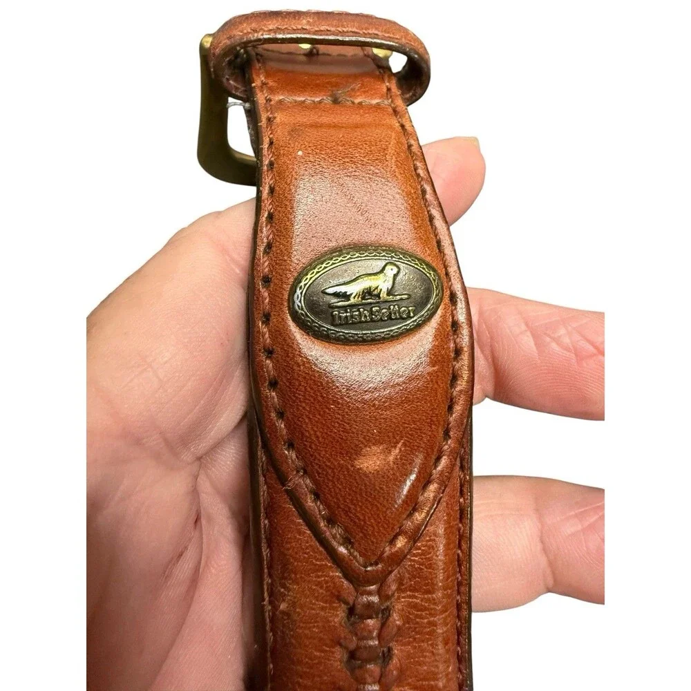 Red Wing Irish Setter Men's Brown Leather Belt Brass Buckle 46